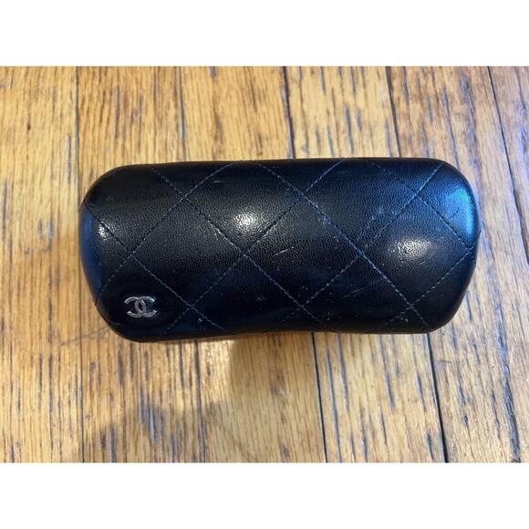 CHANEL Accessories - Chanel Sunglasses Glasses Case Black Quilted CC Logo Hard Shell Eyewear Holder